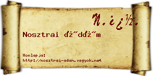 Nosztrai Ádám névjegykártya